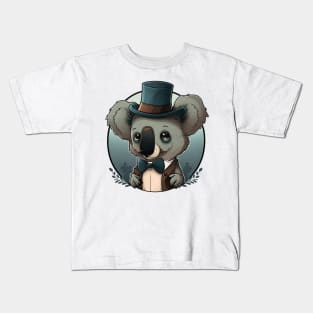 Koala with top hat Kids T-Shirt